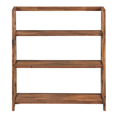 Bayfront 3-Shelf Folding Bookcase in Bayfront Acacia Wood Finish