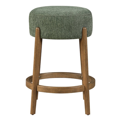Wesley 26" Counter Stool in Pine Fabric with Medium Oak Finish Frame