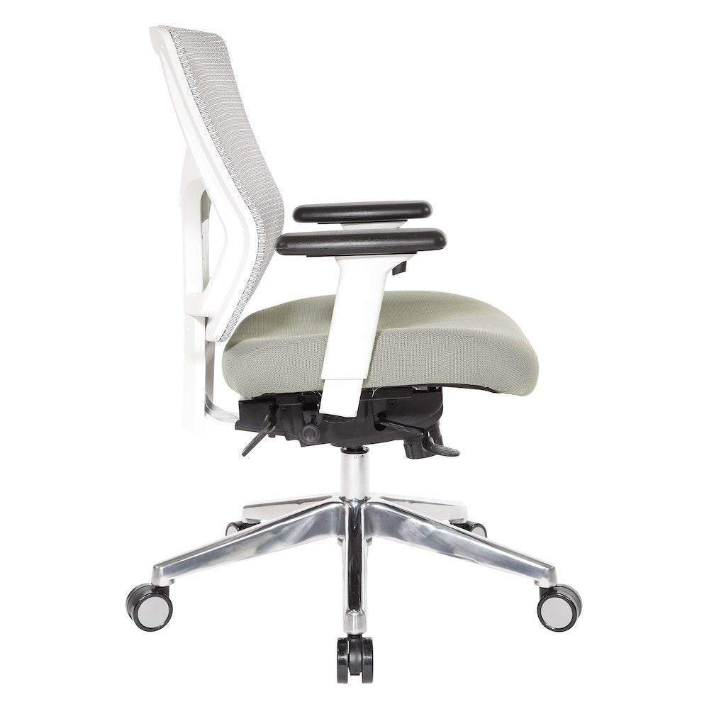 ProGrid® White Mesh Mid Back Chair