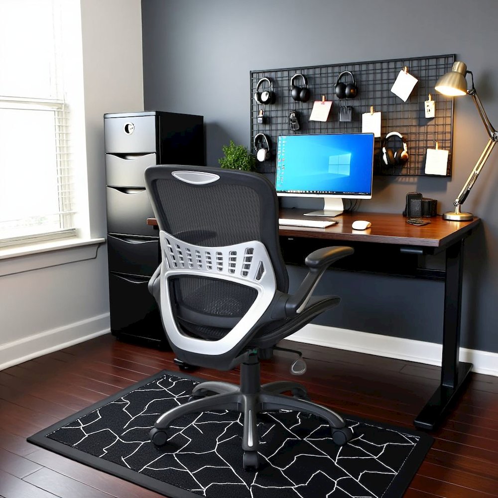 Black Tall Office Chair – Standing Desk Chair With Extended Height Frame