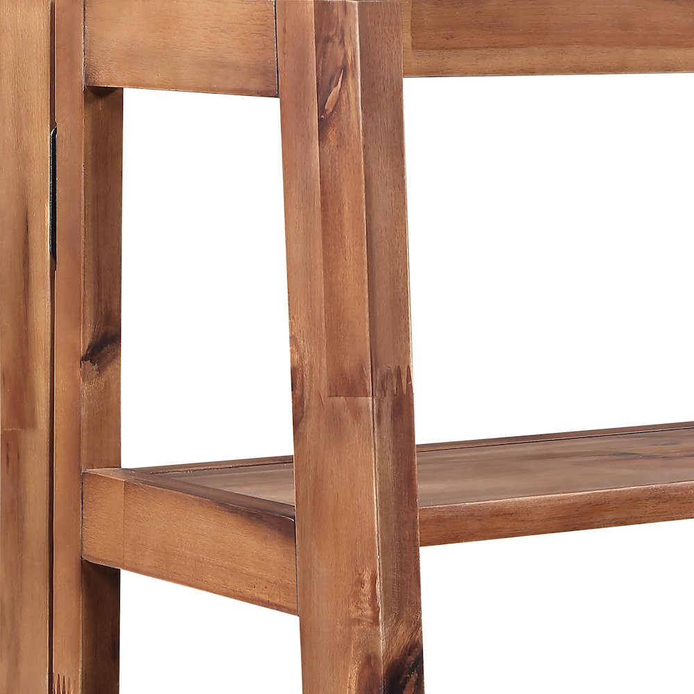 Bayfront 3-Shelf Folding Bookcase in Bayfront Acacia Wood Finish