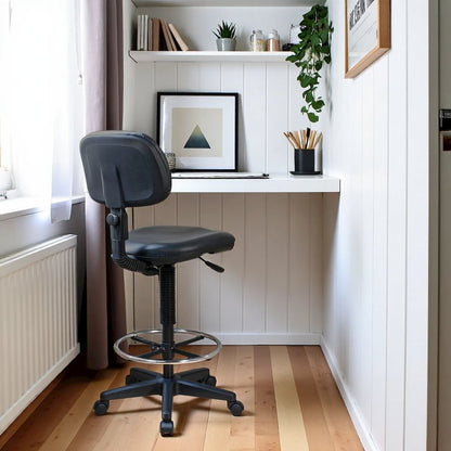 Black Drafting Chair – Tall Desk Chair for Standing Desk and Office Use