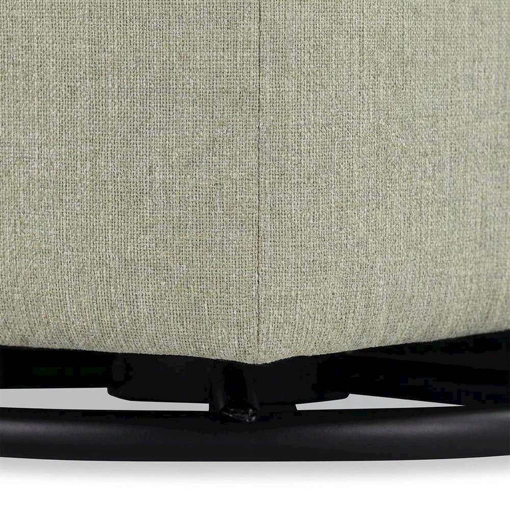 Polyester Upholstered Contemporary Swivel Accent Armchair with Steel Base, Fog