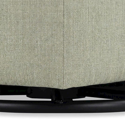 Polyester Upholstered Contemporary Swivel Accent Armchair with Steel Base, Fog