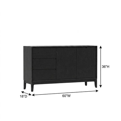 Mindy Wood Dining Server with Open Shelving and Buffet Storage Cabinet