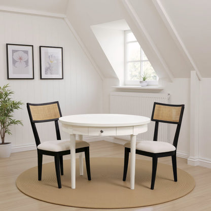 Avery Round Dining Table, Coconut Milk