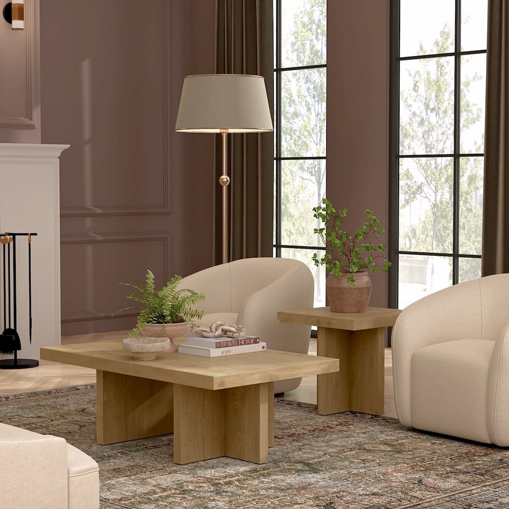 Donte Rectangular Coffee Table, Natural