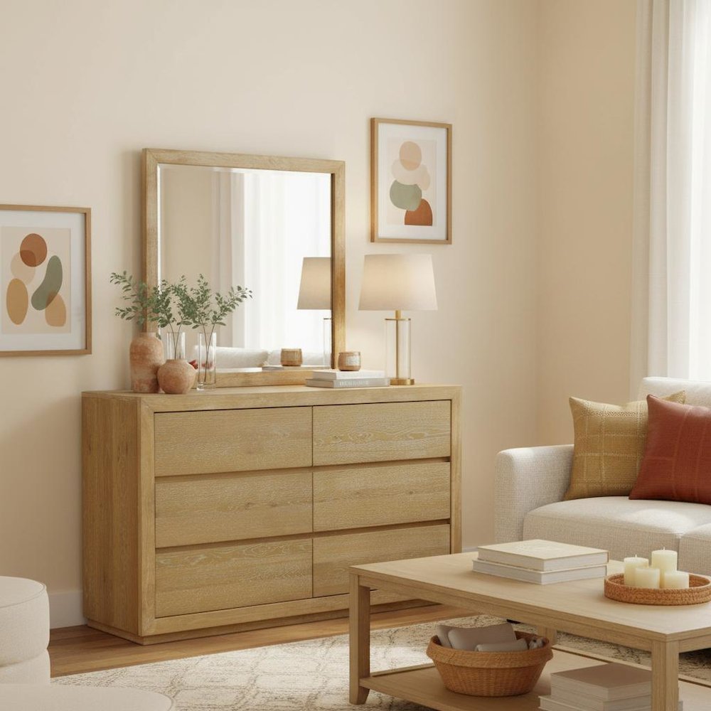 Modern Farmhouse Bedroom Vanity Mirror Single Piece Stylish Design
