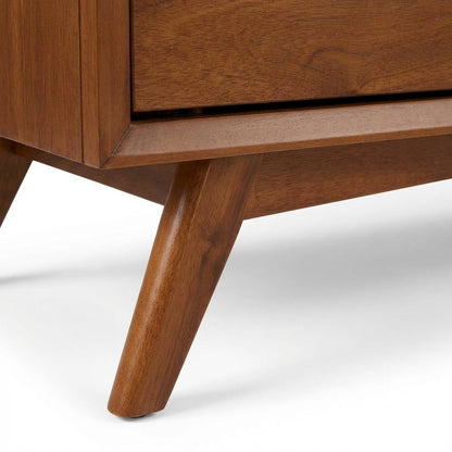 Wooden TV Console in Brown with Mid Century Modern Design