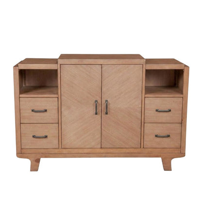 Solid Pine Sideboard Buffet Cabinet with Storage for Dining Room, Natural