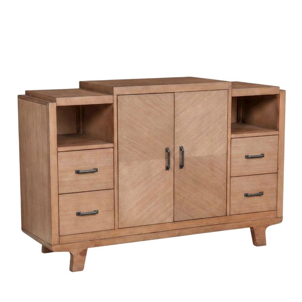 Solid Pine Sideboard Buffet Cabinet with Storage for Dining Room, Natural