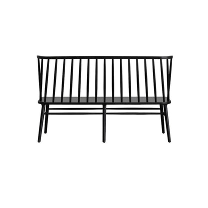 Farmhouse Style Windsor Dining Bench with Solid Wood Frame and Comfortable Seat