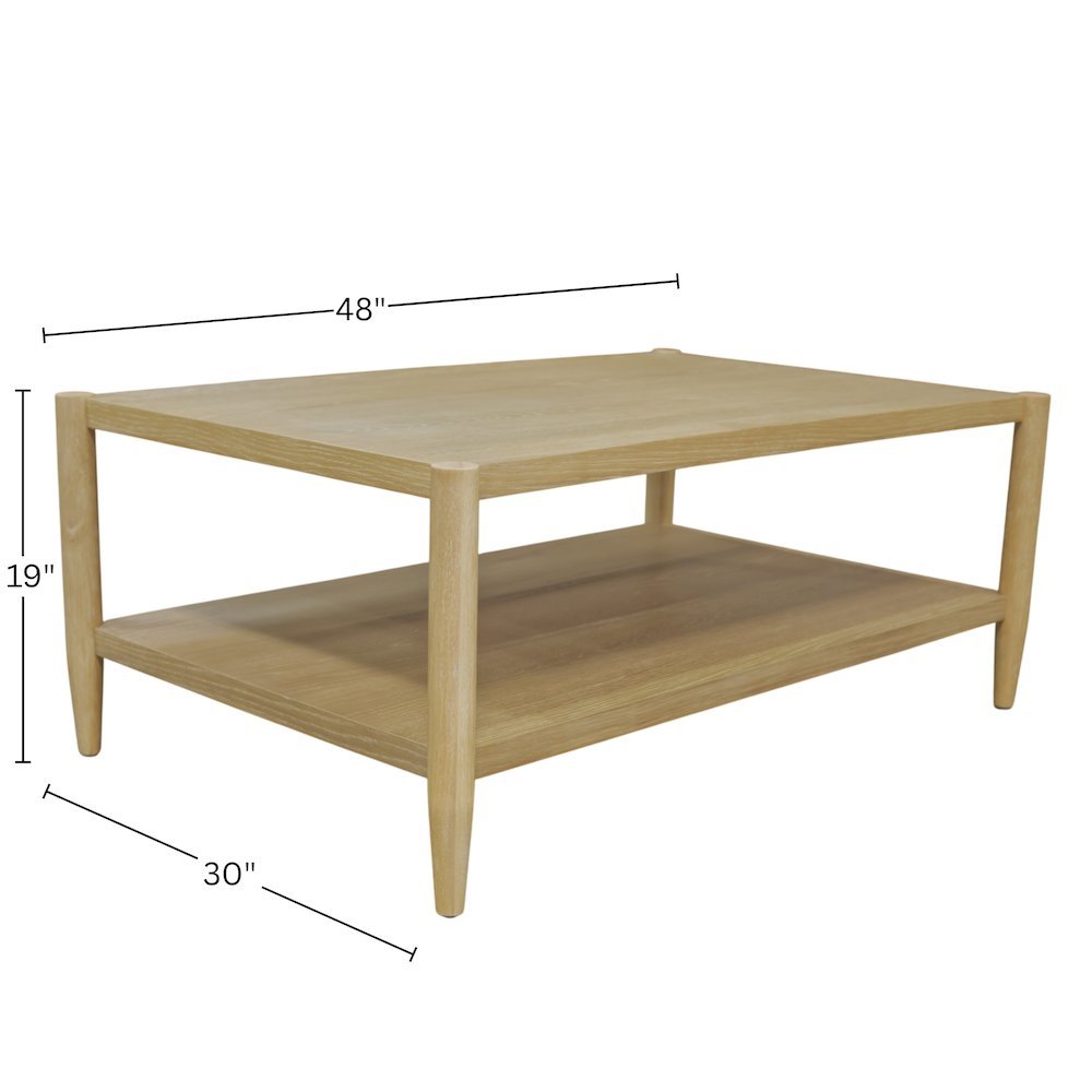 Rectangular Nature-Inspired Coffee Table with Modern Contemporary Design