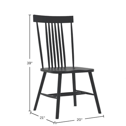 Black Side Chair Modern Farmhouse Design with Comfortable Seating