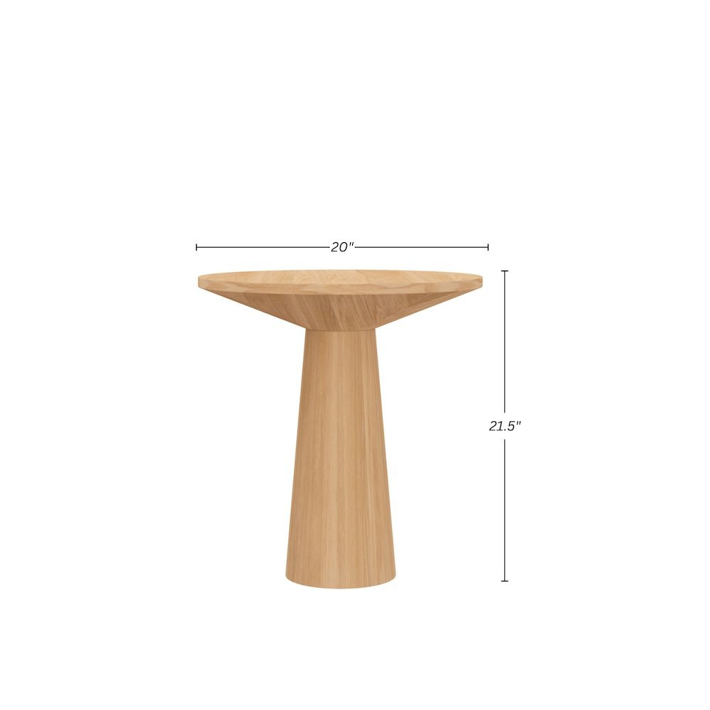 Wood-Tone End Table with Modern Design and Sturdy Construction