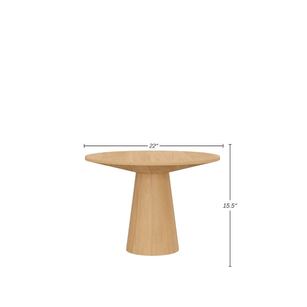 Warm Wood Modern Coffee Table with Floor Clearance and Single-Piece Design