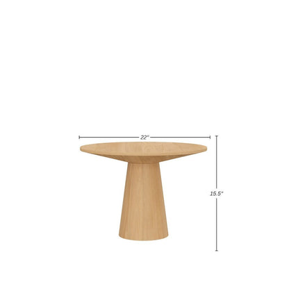 Warm Wood Modern Coffee Table with Floor Clearance and Single-Piece Design