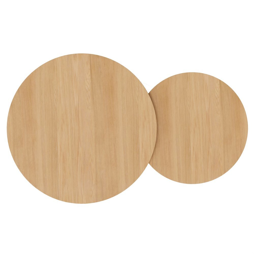 Neutral Coffee Table Modern Design Single Piece Wood Finish
