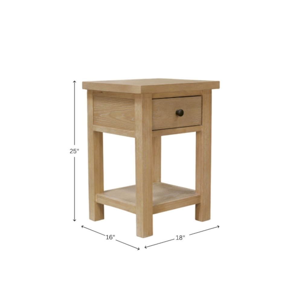 Modern Farmhouse End Table with Sturdy Construction and Versatile Design