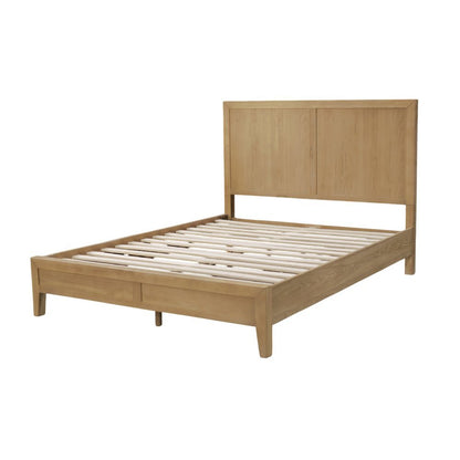 King Platform Bed Modern Farmhouse Style Single Piece Durable Support Frame