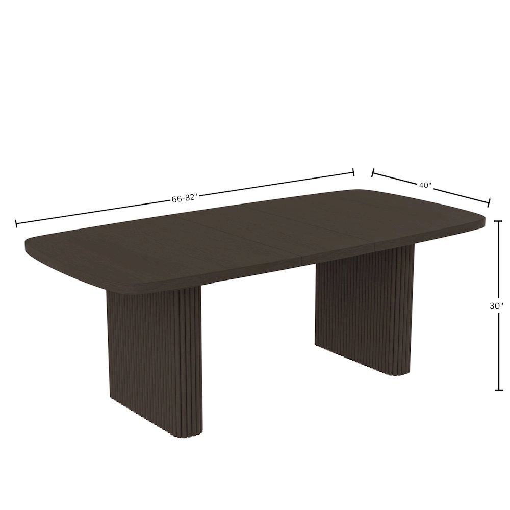 Rectangular Black Dining Table with Adjustable Height and Modern Design