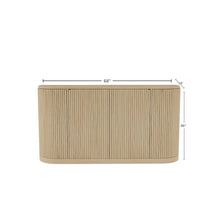 White Wash Sideboard with Drawers Modern Design Single Piece Storage