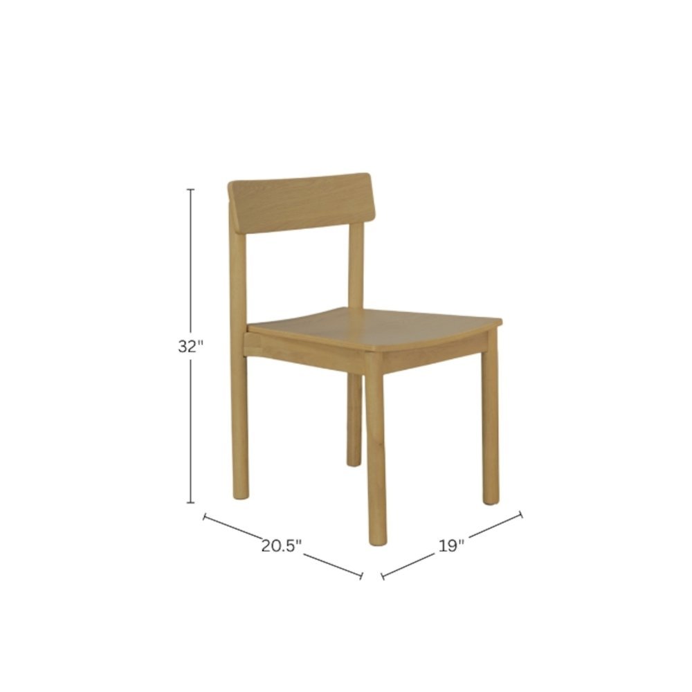 Light Oak Side Chair Modern Design Single Piece with Durable Frame