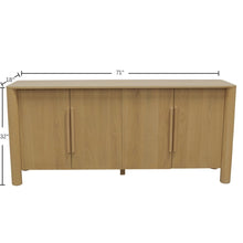 Light Oak Sideboard with Modern Design and Spacious Interior Shelf Storage