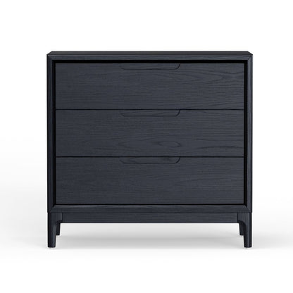 Vintage Black Accent Chest with Modern Design and Single Drawer, No Upholstery