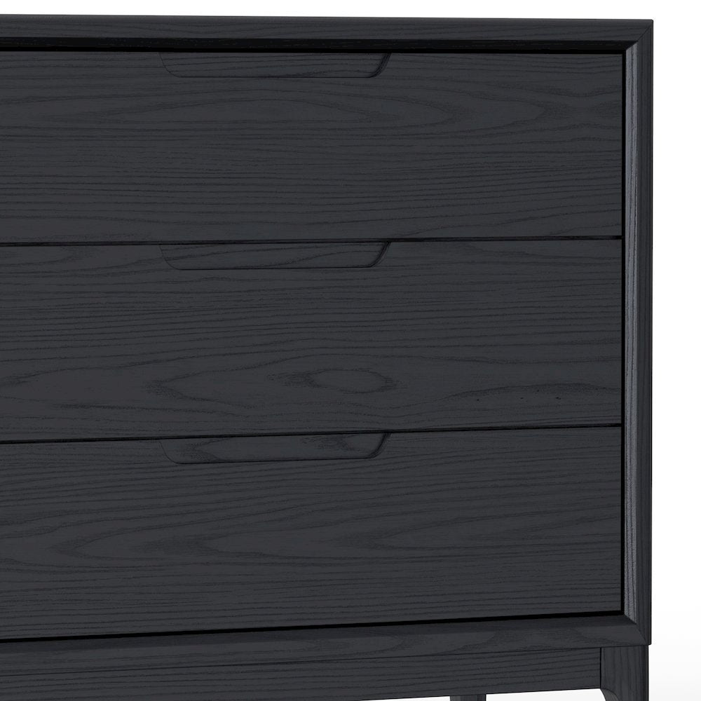 Vintage Black Accent Chest with Modern Design and Single Drawer, No Upholstery