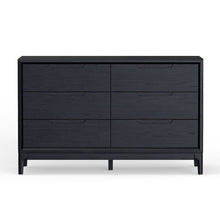 Vintage Black Modern Dresser with Multiple Drawers and Spacious Storage