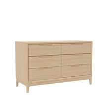 Light Oak Modern Bedroom Dresser with Spacious Drawers and Sturdy Design