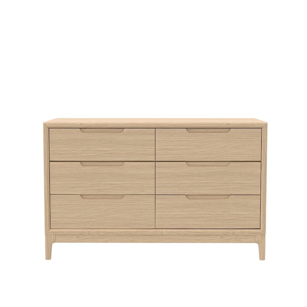 Light Oak Modern Bedroom Dresser with Spacious Drawers and Sturdy Design