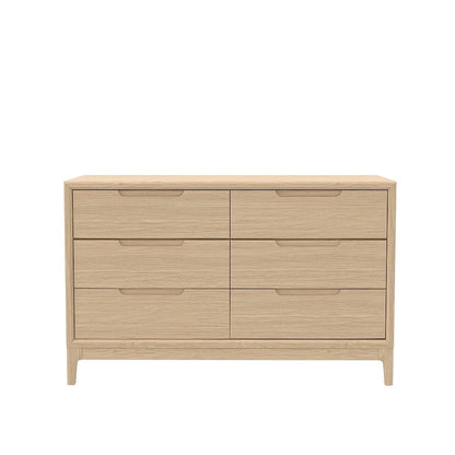 Light Oak Modern Bedroom Dresser with Spacious Drawers and Sturdy Design