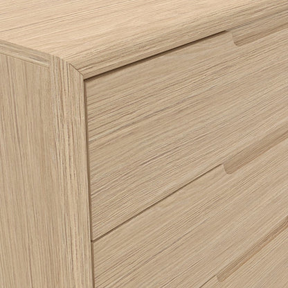 Light Oak Accent Chest with Modern Design and Spacious Drawer Storage
