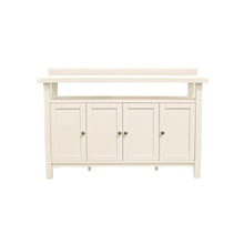 Sideboard with Open Shelf Modern Farmhouse Style Sturdy Storage