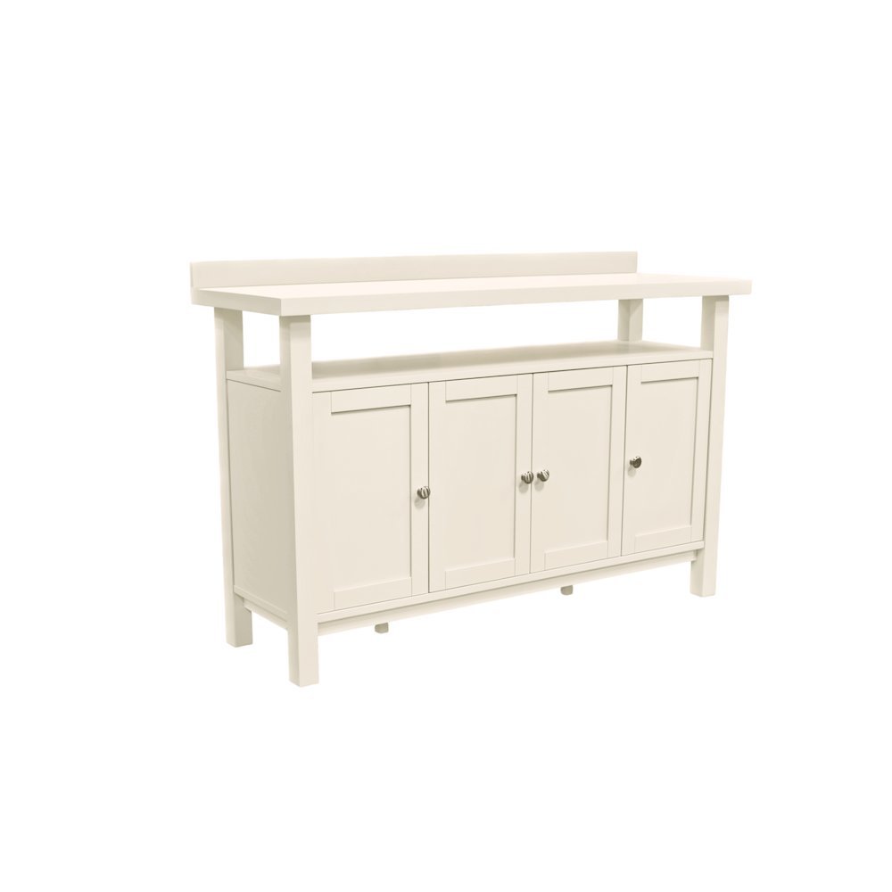 Sideboard with Open Shelf Modern Farmhouse Style Sturdy Storage