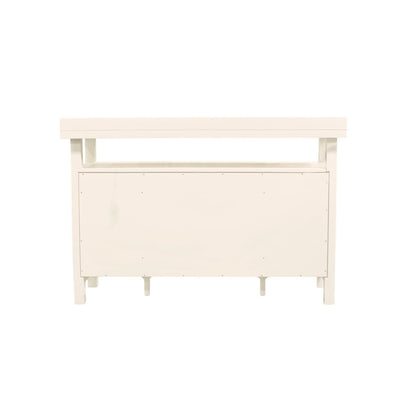 Sideboard with Open Shelf Modern Farmhouse Style Sturdy Storage