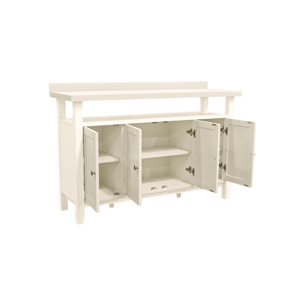 Sideboard with Open Shelf Modern Farmhouse Style Sturdy Storage