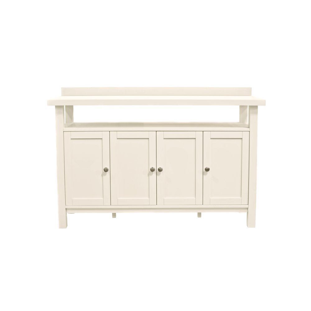 Sideboard with Open Shelf Modern Farmhouse Style Sturdy Storage