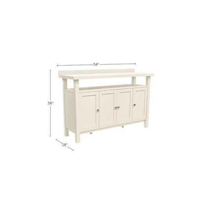 Sideboard with Open Shelf Modern Farmhouse Style Sturdy Storage