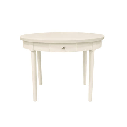 Round Dining Table with Modern Farmhouse Design and Drawer