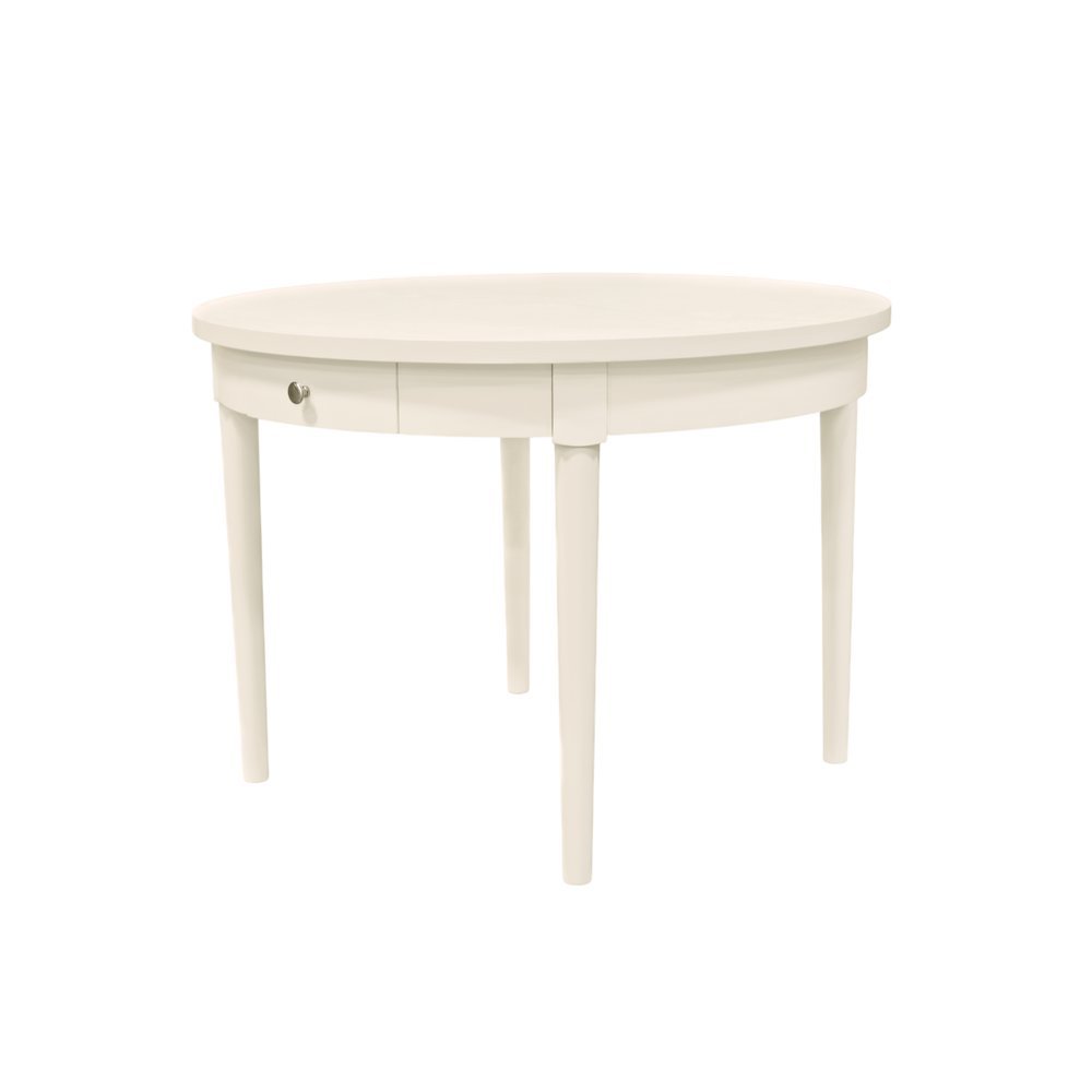 Round Dining Table with Modern Farmhouse Design and Drawer