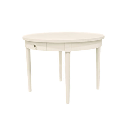 Round Dining Table with Modern Farmhouse Design and Drawer
