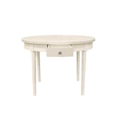 Round Dining Table with Modern Farmhouse Design and Drawer
