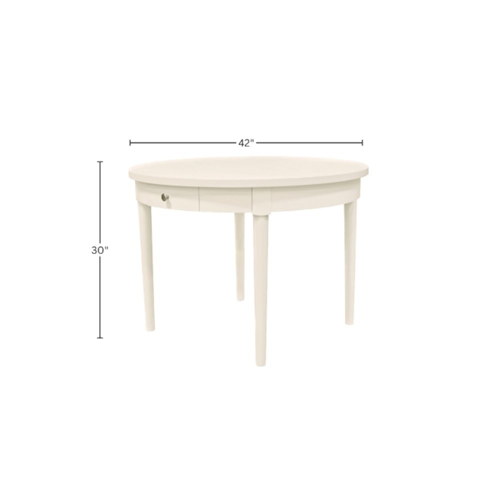 Round Dining Table with Modern Farmhouse Design and Drawer