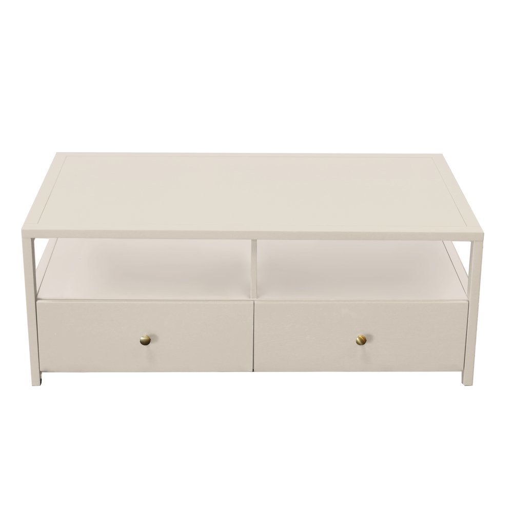 Cocktail Table Modern Farmhouse Style with Storage Drawer