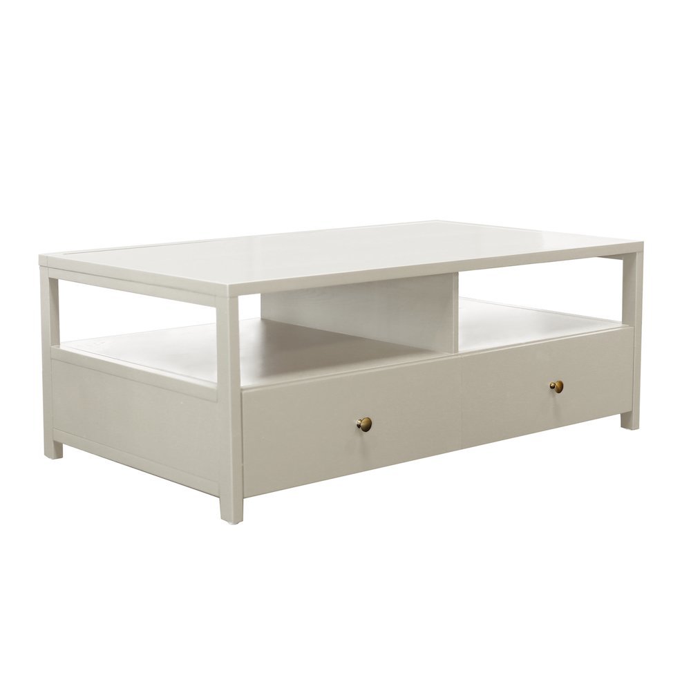 Cocktail Table Modern Farmhouse Style with Storage Drawer