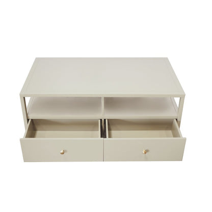 Cocktail Table Modern Farmhouse Style with Storage Drawer