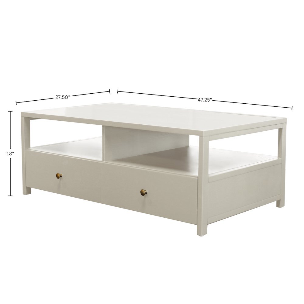 Cocktail Table Modern Farmhouse Style with Storage Drawer